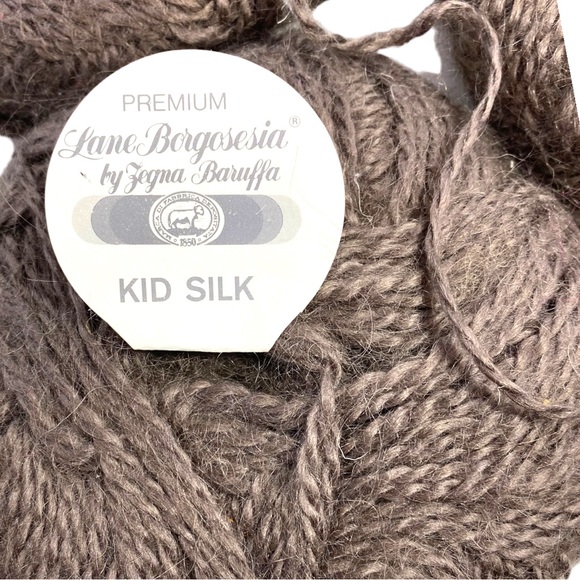 Lane Borgosesia by Zegna Baruffa Lot of 7 Skeins Color 2339 Brown Yarn - Picture 1 of 9